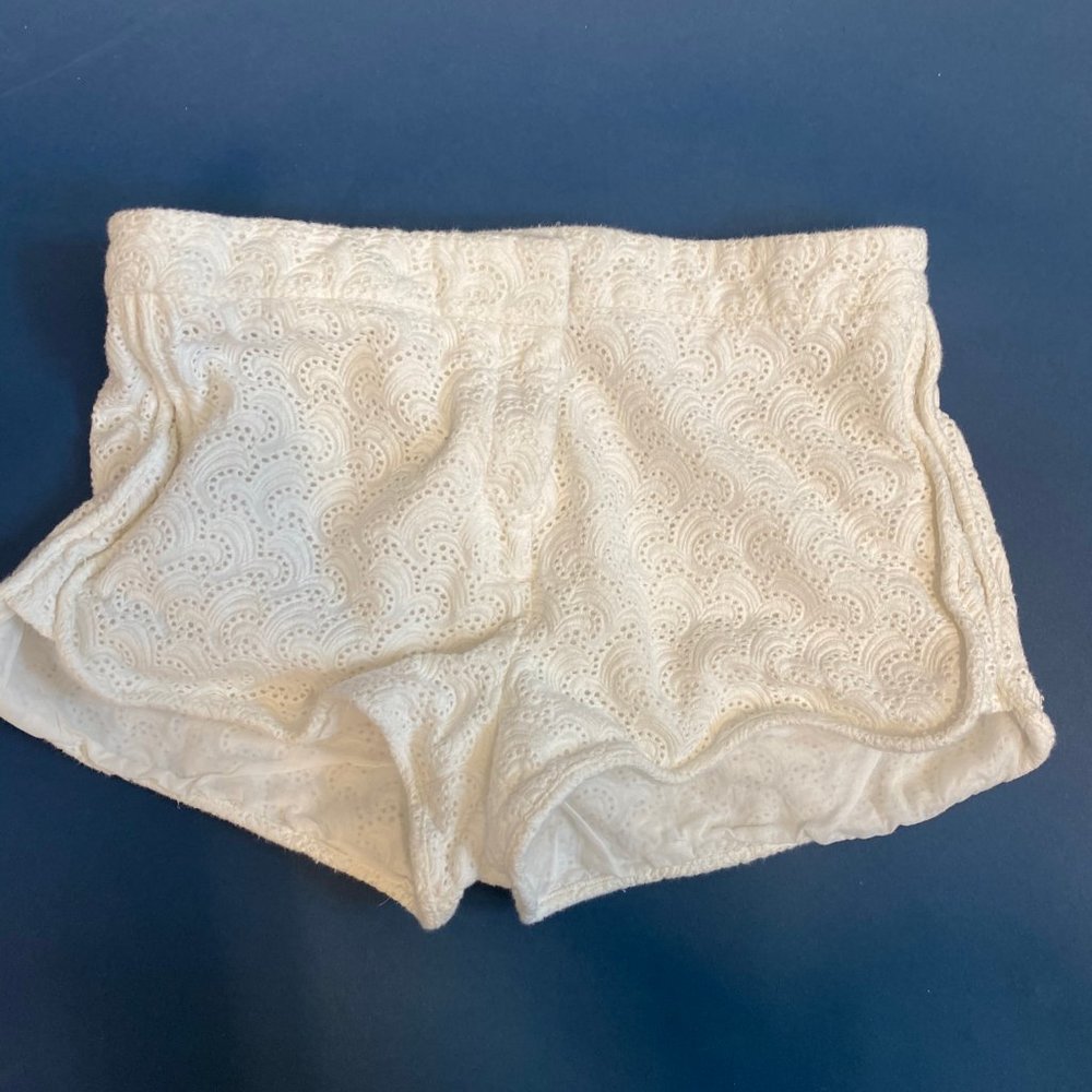 Theory White Lace Overlay Shorts